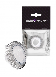 Эластичное эрекционное кольцо с длинными черными «ресничками» - Sextaz - в Кисловодске купить с доставкой