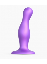 Фиолетовая насадка Strap-On-Me Dildo Plug Curvy size M - Strap-on-me - купить с доставкой в Кисловодске