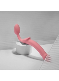 Розовый безремневой страпон Strap-on-me Semi-Realistic Bendable Strap-On size L - Strap-on-me - купить с доставкой в Кисловодске