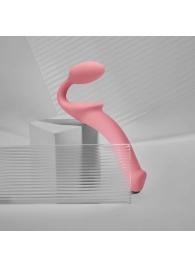 Розовый безремневой страпон Strap-on-me Semi-Realistic Bendable Strap-On size XL - Strap-on-me - купить с доставкой в Кисловодске