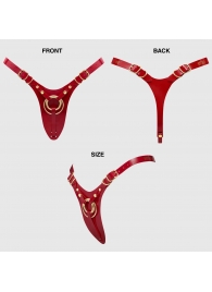 Красный пояс для фиксации насадок Strap-On-Me Leatherette Harness Fabulous - Strap-on-me - купить с доставкой в Кисловодске