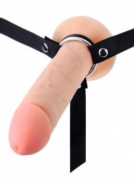 Мужской полый страпон на регулируемых ремешках - 22 см. - Sex Expert - купить с доставкой в Кисловодске