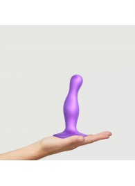Фиолетовая насадка Strap-On-Me Dildo Plug Curvy size S - Strap-on-me - купить с доставкой в Кисловодске
