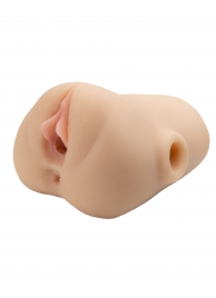 Телесный мастурбатор с вибрацией Double Pounder Vibrating Squeeze Stroker - Pipedream - в Кисловодске купить с доставкой