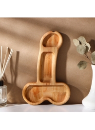 Деревянное блюдо для подачи в форме члена (25 х 16,5 х 1,7 см) - Сима-Ленд - купить с доставкой в Кисловодске