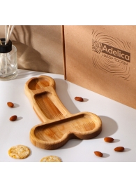 Деревянное блюдо для подачи в форме члена (25 х 16,5 х 1,7 см) - Сима-Ленд - купить с доставкой в Кисловодске