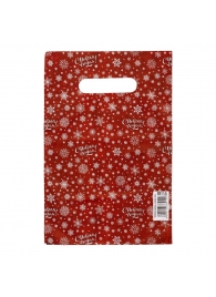 Красный подарочный новогодний пакет с вырубной ручкой (20х30 см) - Сима-Ленд - купить с доставкой в Кисловодске