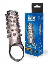 Дымчатая насадка на пенис с выпуклостями - 11 см. - Sex Expert - в Кисловодске купить с доставкой