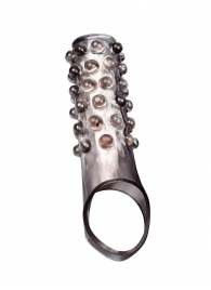 Дымчатая насадка на пенис с выпуклостями - 11 см. - Sex Expert - в Кисловодске купить с доставкой