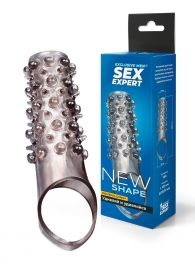 Дымчатая насадка на пенис с шипами и выпуклостями - 12 см. - Sex Expert - в Кисловодске купить с доставкой
