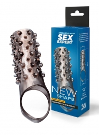 Дымчатая насадка на пенис с шипами и выпуклостями - 12,5 см. - Sex Expert - в Кисловодске купить с доставкой