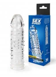 Прозрачная закрытая насадка на пенис - 17 см. - Sex Expert - в Кисловодске купить с доставкой