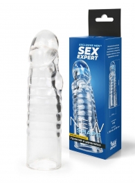 Прозрачная закрытая насадка на член - 15 см. - Sex Expert - в Кисловодске купить с доставкой