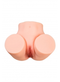 Телесный мастурбатор в форме попки с 2 любовными входами - No Name - в Кисловодске купить с доставкой