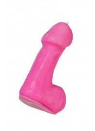 Розовая свеча в форме пениса - 47 гр. - Pecado - купить с доставкой в Кисловодске