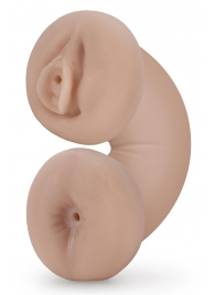 Телесный люминесцентный двусторонний мастурбатор Tasha - Blush Novelties - в Кисловодске купить с доставкой