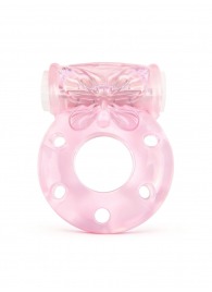 Розовое эрекционное виброкольцо с бабочкой - 1137 - в Кисловодске купить с доставкой