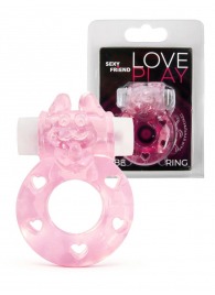 Розовое эрекционное виброкольцо в форме зайчика - 1137 - в Кисловодске купить с доставкой