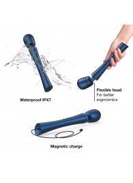 Синий вибромассажёр с насадками Man.wand Edgy - Manwan - в Кисловодске купить с доставкой