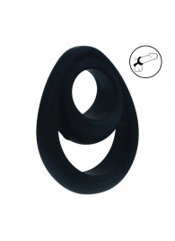 Черное эрекционное кольцо Double Ergo Silicone Cockring - Shots Media BV - в Кисловодске купить с доставкой