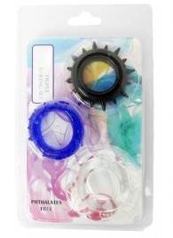 Набор из 3 эрекционных колец разного цвета и рельефа - Boys of Toys - в Кисловодске купить с доставкой