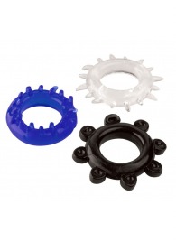 Набор из 3 эрекционных колец разного цвета и рельефа - Boys of Toys - в Кисловодске купить с доставкой