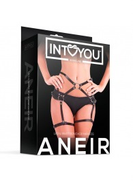 Черные стрепы на бёдра Aneir - Intoyou - купить с доставкой в Кисловодске