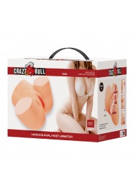 Телесный мастурбатор Liora с 2 любовными тоннелями - Baile - в Кисловодске купить с доставкой