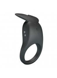 Черное перезаряжаемое виброкольцо Carlton - Baile - в Кисловодске купить с доставкой