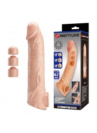Телесный фаллоудлинитель с подхватом мошонки Silas - 26 см. - Baile - в Кисловодске купить с доставкой