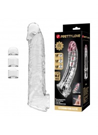 Прозрачный фаллоудлинитель с подхватом мошонки Silas - 26 см. - Baile - в Кисловодске купить с доставкой