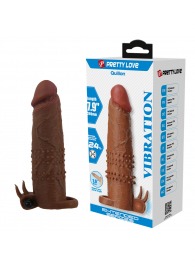 Коричневая насадка на пенис Quillon - 20 см. - Baile - в Кисловодске купить с доставкой