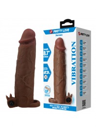 Коричневая насадка на пенис Xerxes - 22 см. - Baile - в Кисловодске купить с доставкой