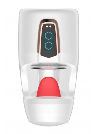 Белый мастурбатор с язычком и возвратно-поступательными движениями - Secwell - в Кисловодске купить с доставкой