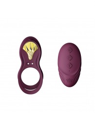 Фиолетовое эрекционное виброкольцо Bayek с пультом ДУ - Zalo - в Кисловодске купить с доставкой