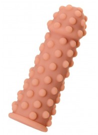 Насадка на фаллос с бугорками по поверхности - 14,7 см. - KOKOS - в Кисловодске купить с доставкой