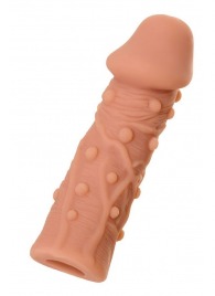 Насадка фаллического вида с венками и шишечками - 14,7 см. - KOKOS - в Кисловодске купить с доставкой