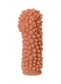 Насадка на фаллос с пузыриками по всей поверхности - 14,7 см. - KOKOS - в Кисловодске купить с доставкой