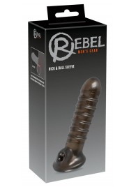 Насадка на пенис Rebel smoke с рёбрышками и отверстием под мошонку - Orion - в Кисловодске купить с доставкой