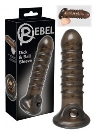 Насадка на пенис Rebel smoke с рёбрышками и отверстием под мошонку - Orion - в Кисловодске купить с доставкой