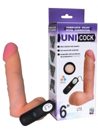 Фаллическая насадка Харнесс UNICOCK 6  с вибрацией - 18 см. - LOVETOY (А-Полимер) - купить с доставкой в Кисловодске