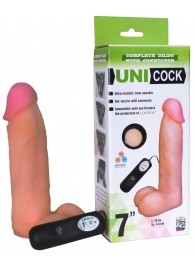 Фаллическая насадка Харнесс UNICOCK 7  с вибрацией - 19 см. - LOVETOY (А-Полимер) - купить с доставкой в Кисловодске