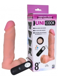 Фаллическая насадка Харнесс UNICOCK 8  с вибрацией - 20 см. - LOVETOY (А-Полимер) - купить с доставкой в Кисловодске