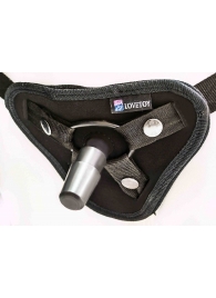 Страпон с 2 насадками и вибрацией UniStrap - 19 и 12 см. - LOVETOY (А-Полимер) - купить с доставкой в Кисловодске