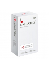 Ультратонкие презервативы Unilatex Ultra Thin - 12 шт. + 3 шт. в подарок - Unilatex - купить с доставкой в Кисловодске