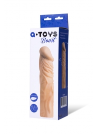 Насадка с ярко выраженной головкой и рельефным стволом - 19 см. - A-toys - в Кисловодске купить с доставкой