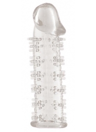 Гелевая прозрачная насадка с шипами - 12 см. - Toyfa Basic - в Кисловодске купить с доставкой