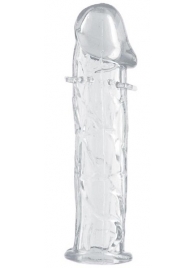 Гладкая прозрачная насадка с усиками под головкой - 12,5 см. - Toyfa Basic - в Кисловодске купить с доставкой