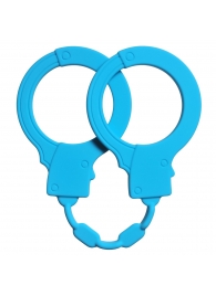 Голубые силиконовые наручники Stretchy Cuffs Turquoise - Lola Games - купить с доставкой в Кисловодске