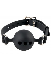 Силиконовый кляп-шар с отверстиями для дыхания Silicone Breathable Ball Gag Small - Pipedream - купить с доставкой в Кисловодске